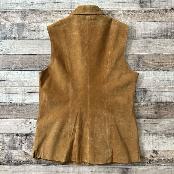 Vintage Charter Club Suede Genuine Leather Zip Up Vest Western Cowboy | Size M - Picture 2 of 8